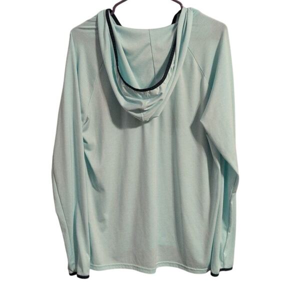 Under Armour HeatGear Hoodie – Teal w/ Blue Trim - Picture 3 of 3